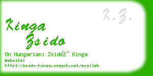 kinga zsido business card